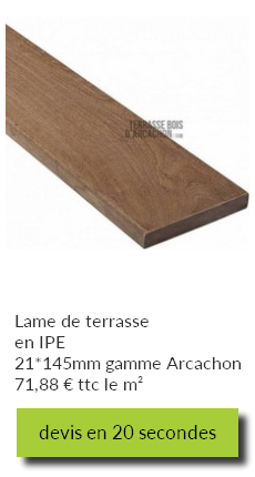 lame de terrasse en IPE 21 145mm gamme Arcachon